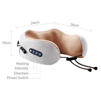 Rechargeable Neck Massager U Shaped Pillow Multifunctional Portable Shoulder Cervical Massager Outdoor Home Car Relaxing Massage