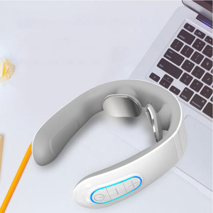 Portable U-type EMS Microcurrent Pulse Neck Massager Heat 10 Modes Traditional Chinese Massage Relieve Cervical Neck Massager