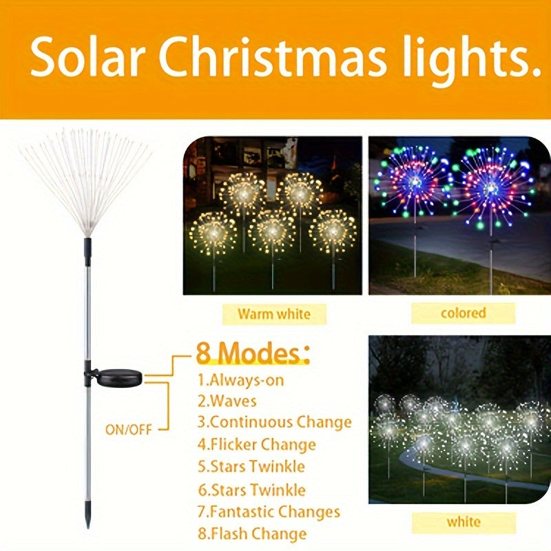 8 Lighting Modes For Outdoor Solar LED Lights, Solar Festival Viewing Decorative Lights, Courtyard, Garden, Path, Courtyard, Villa Outdoor Lighting Decoration