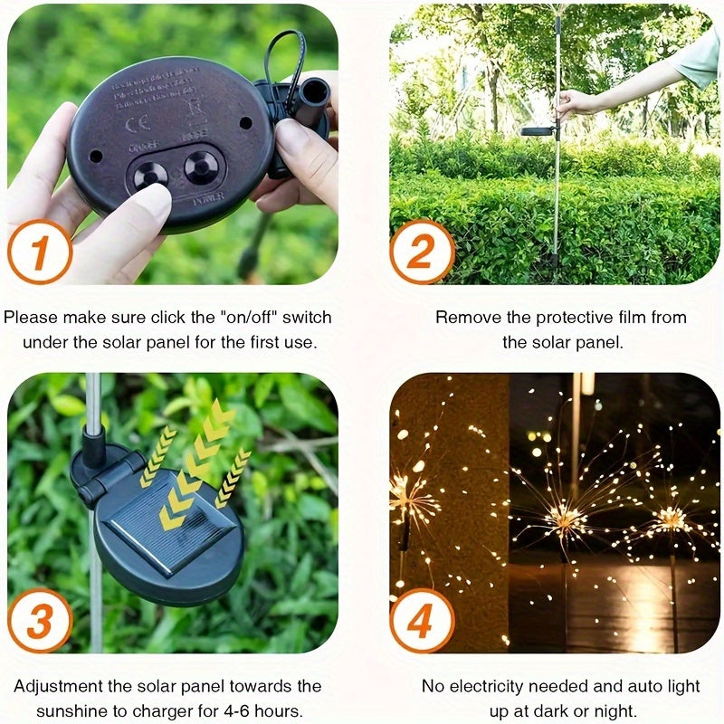 8 Lighting Modes For Outdoor Solar LED Lights, Solar Festival Viewing Decorative Lights, Courtyard, Garden, Path, Courtyard, Villa Outdoor Lighting Decoration