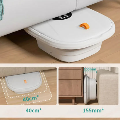 Folding Foot Bath Tub with Electric Massage Deep Foot Soaking Bucket Automatic Heating Foot Therapy Tub for Home