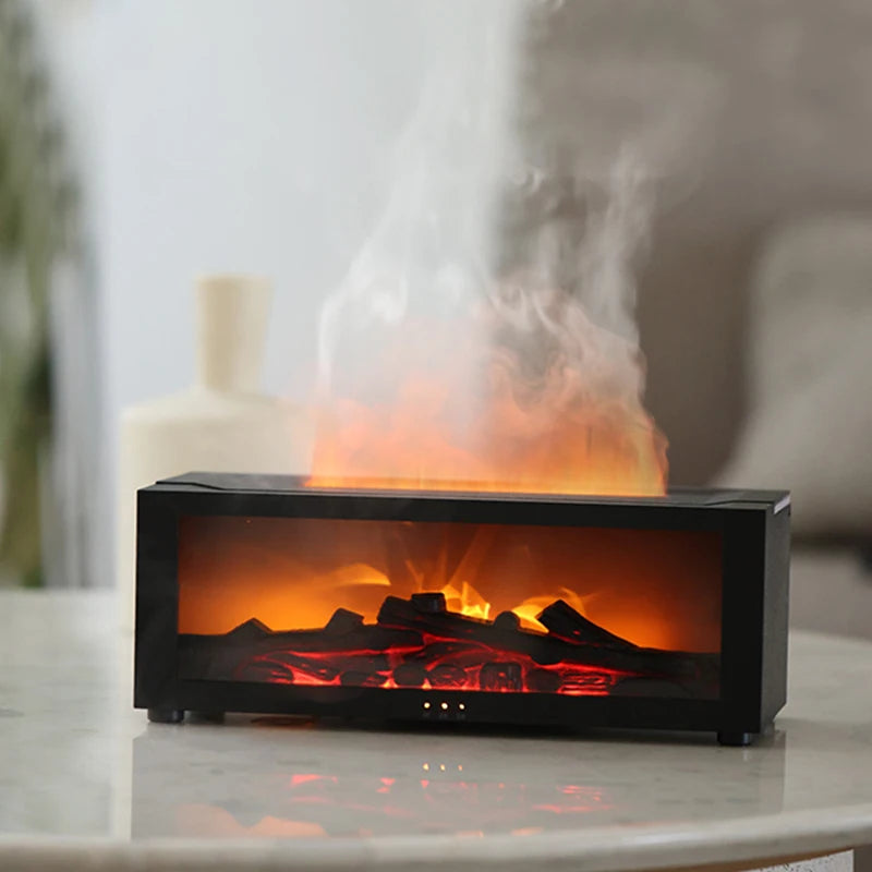 Flame atmosphere humidifier simulation fireplace mute automatic large spray household gifts must be placed