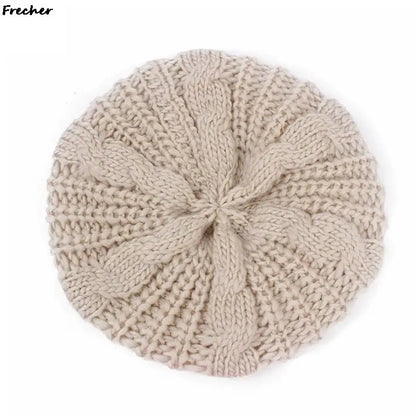 Winter Baggy Beanie Hat Women Comfortable Knitted Cap Keep Warm Berets Hats Loose Hair Cover Autumn Fashion Party Wool Beanies