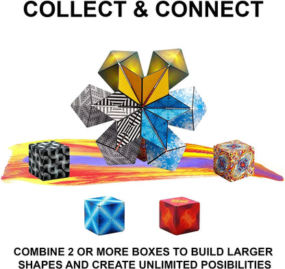 Magic Infinite Cosmic Cube Shasibo Cubes Magnetic Changeable Cubes Magnetic Cubes Magnet Fidget AntiStres Flip Cubic Puzzle Toys