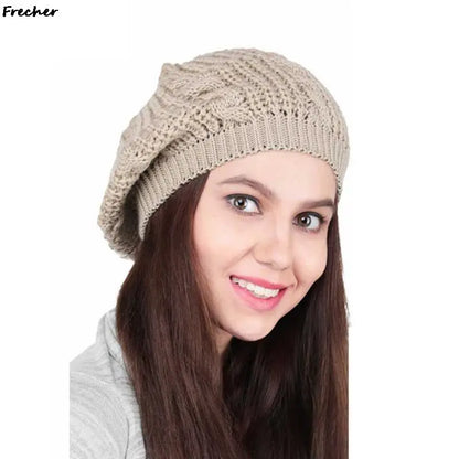 Winter Baggy Beanie Hat Women Comfortable Knitted Cap Keep Warm Berets Hats Loose Hair Cover Autumn Fashion Party Wool Beanies