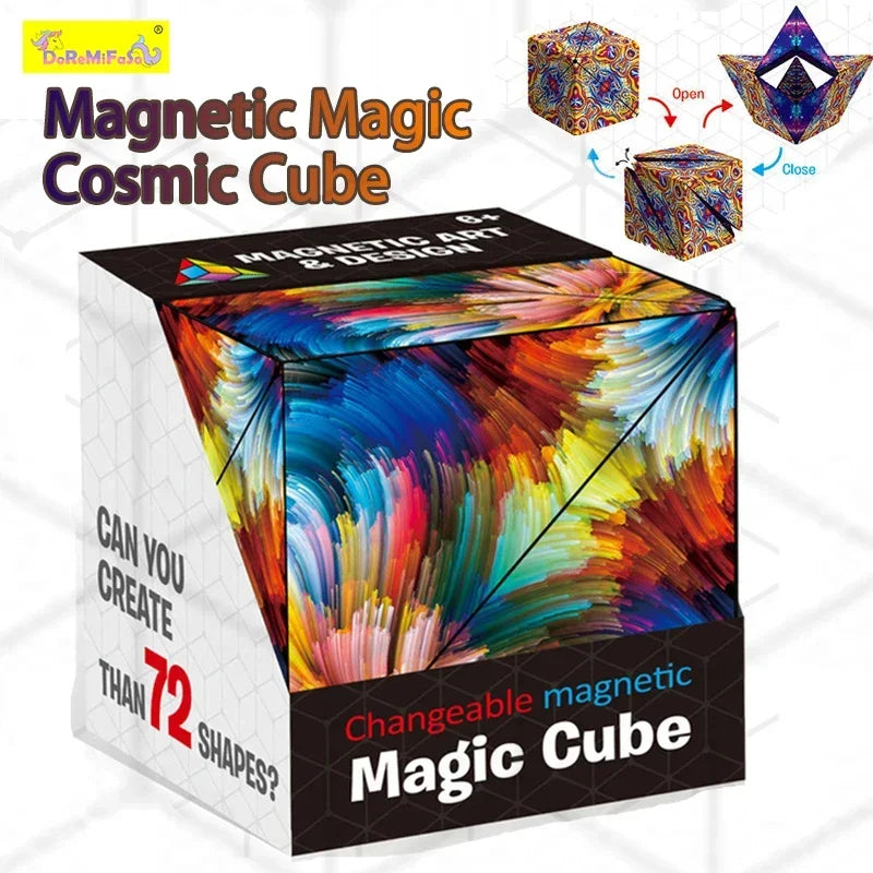 Magic Infinite Cosmic Cube Shasibo Cubes Magnetic Changeable Cubes Magnetic Cubes Magnet Fidget AntiStres Flip Cubic Puzzle Toys