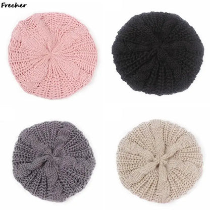 Winter Baggy Beanie Hat Women Comfortable Knitted Cap Keep Warm Berets Hats Loose Hair Cover Autumn Fashion Party Wool Beanies