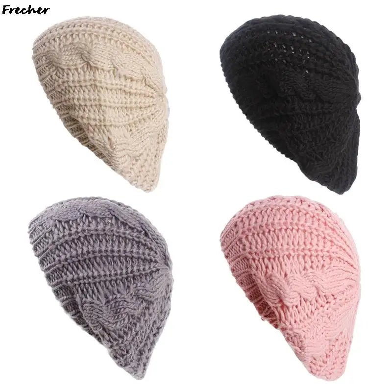 Winter Baggy Beanie Hat Women Comfortable Knitted Cap Keep Warm Berets Hats Loose Hair Cover Autumn Fashion Party Wool Beanies