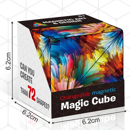 Magic Infinite Cosmic Cube Shasibo Cubes Magnetic Changeable Cubes Magnetic Cubes Magnet Fidget AntiStres Flip Cubic Puzzle Toys