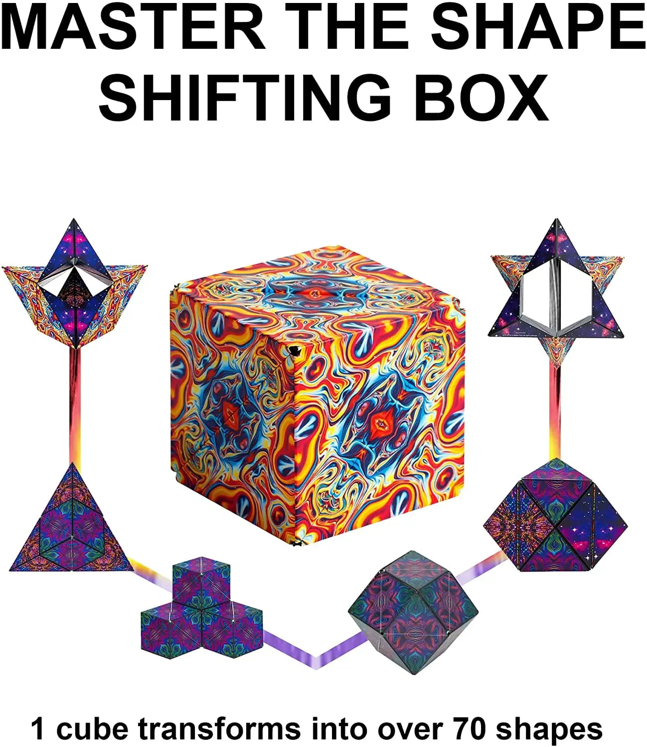 Magic Infinite Cosmic Cube Shasibo Cubes Magnetic Changeable Cubes Magnetic Cubes Magnet Fidget AntiStres Flip Cubic Puzzle Toys