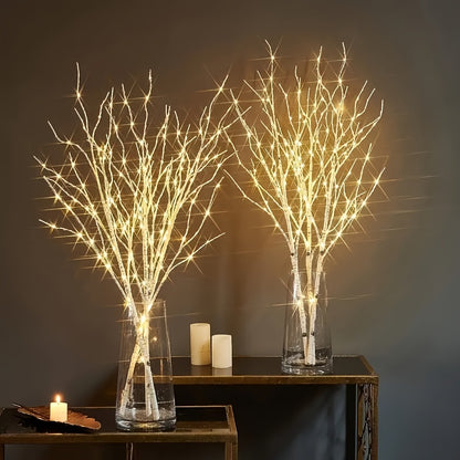 1pcs Luminous Birch Branch Decorative Light. Battery Powered Simulated Artificial Branches For Indoor, Wedding, Party, Home Decoration Festivals