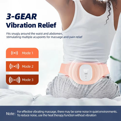 Portable Lady Menstrual Pain Relief Heating Pad Abdominal Massager 5 Level Heating Warm Palace Belt Period Cramps Hot Compress