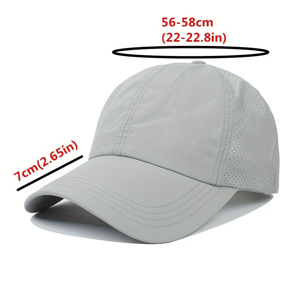 1x Summer Quick Dry Ponytail Baseball Cap Sun Protection Hat Women Sports Cap Camping Cap Hiking Cap Christmas Gift